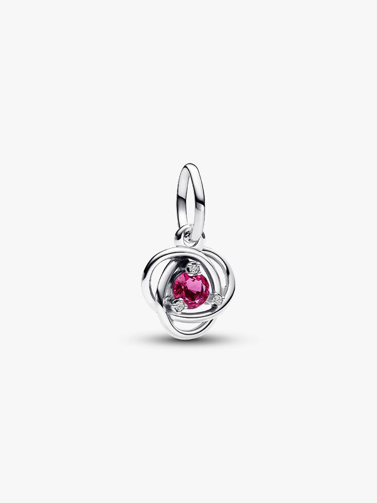 October Birthstone Eternity Circle Dangle Charm