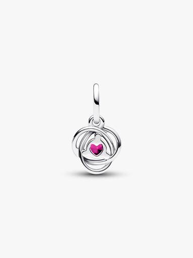October Birthstone Eternity Circle Dangle Charm