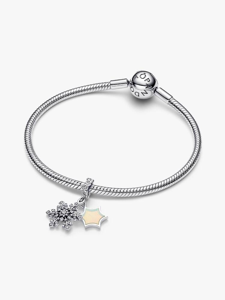 Opalescent Snowflake Double Dangle Charm