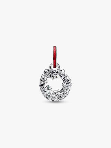 Holiday Wreath Double Dangle Charm