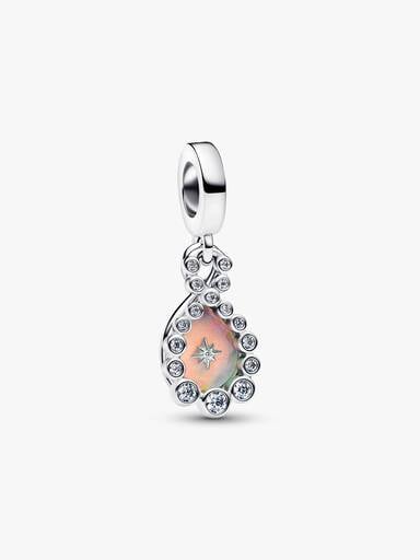 Opalescent Infinity Double Dangle Charm