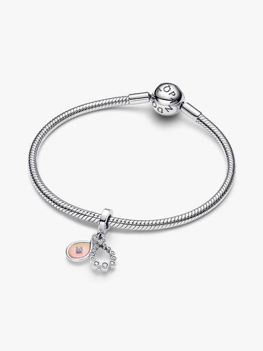 Opalescent Infinity Double Dangle Charm