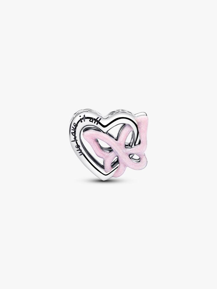 Entwined Heart & Butterfly Charm