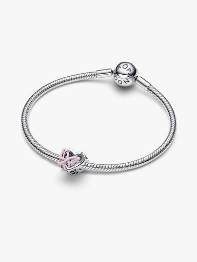 Entwined Heart & Butterfly Charm