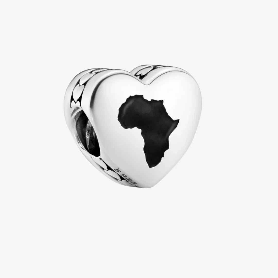Africa Heart Charm