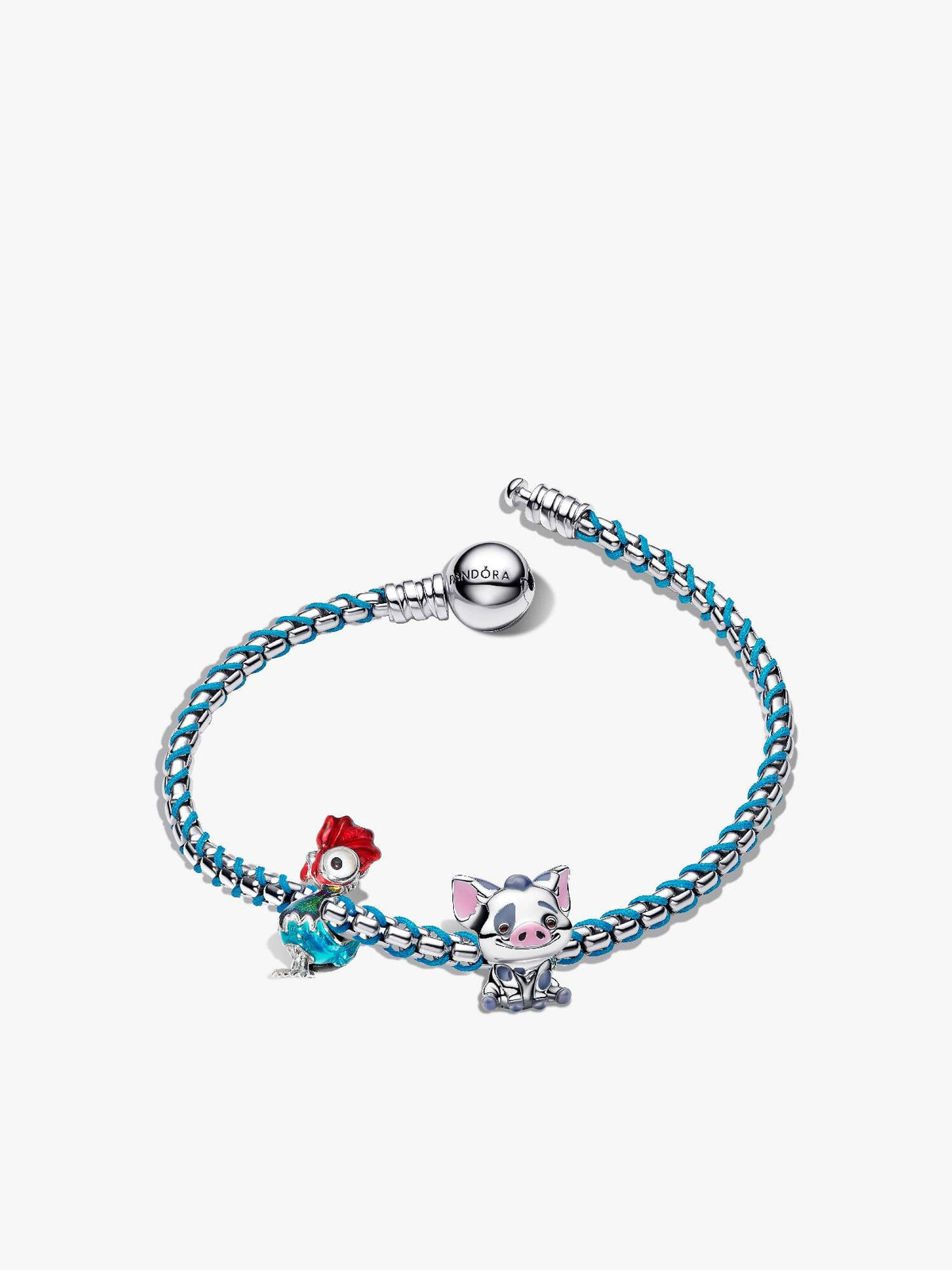 Blue Cord Box Chain Bracelet