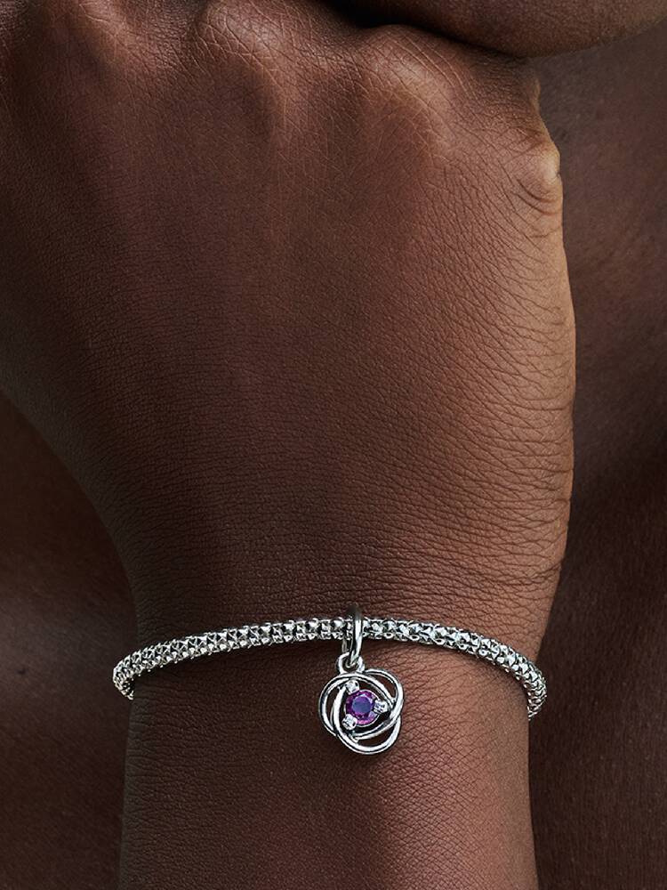 Purple Eternity Circle Dangle Charm