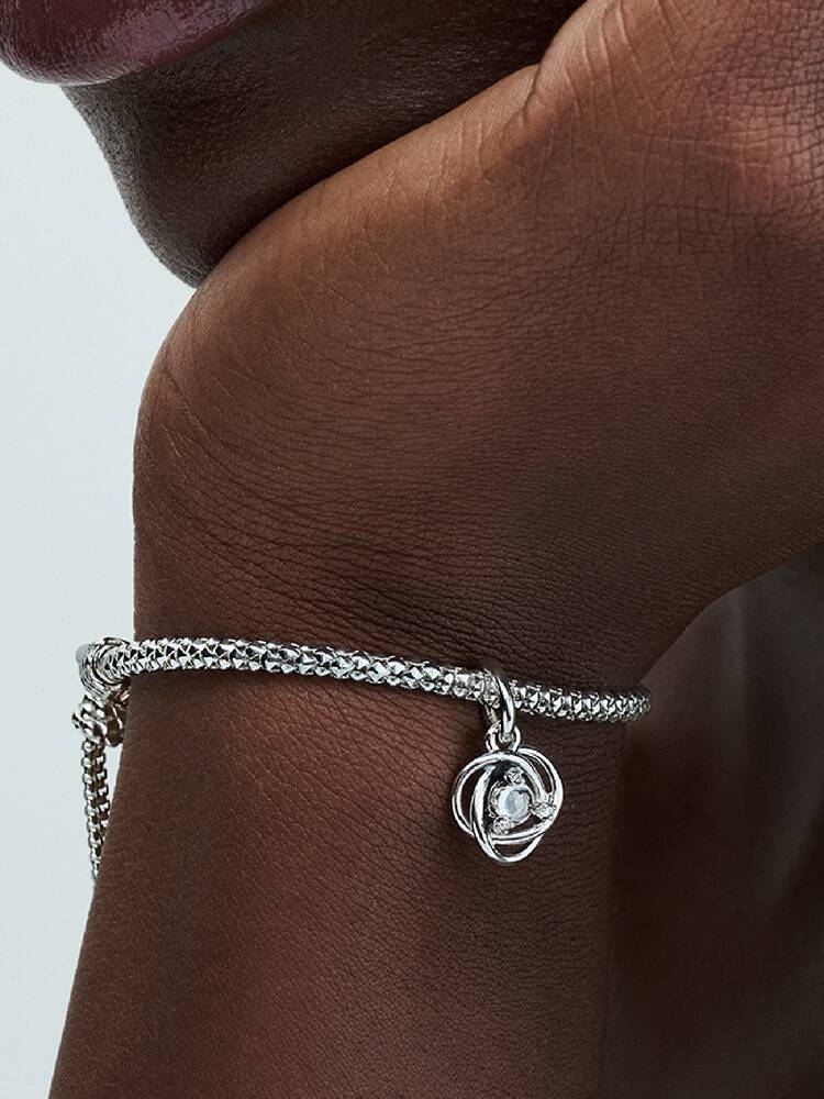 Clear Eternity Circle Dangle Charm