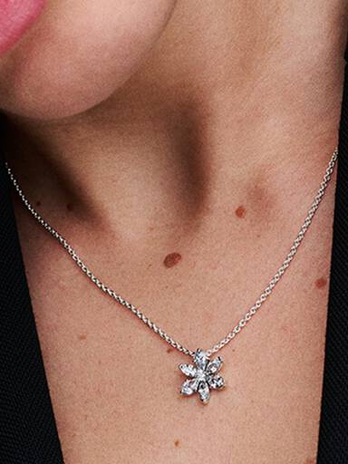 Sparkling Herbarium Cluster Pendant Necklace
