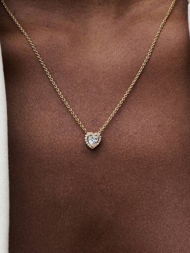 Sparkling Heart Collier Necklace